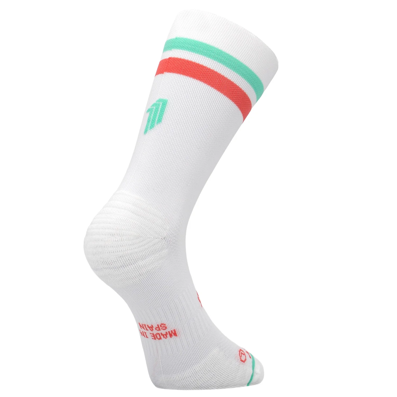 PRO WHITE GREEN - CALCETÍN RUNNING